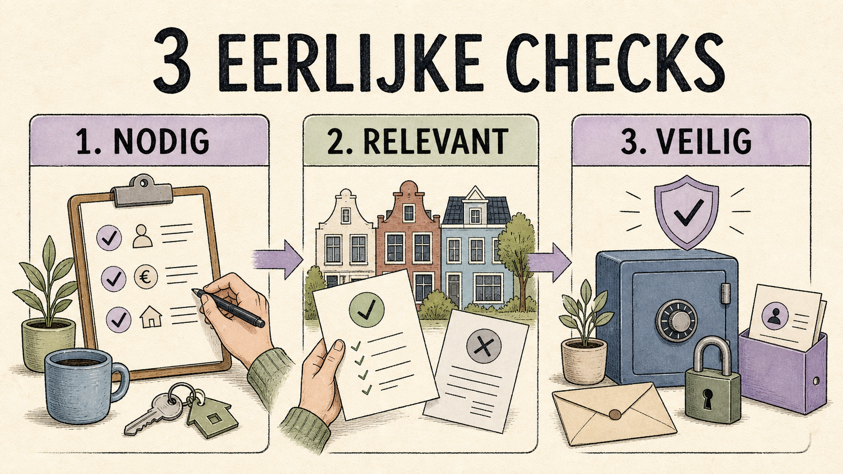 Drie eerlijke checks voor documentaanvragen: nodig, relevant en veilig