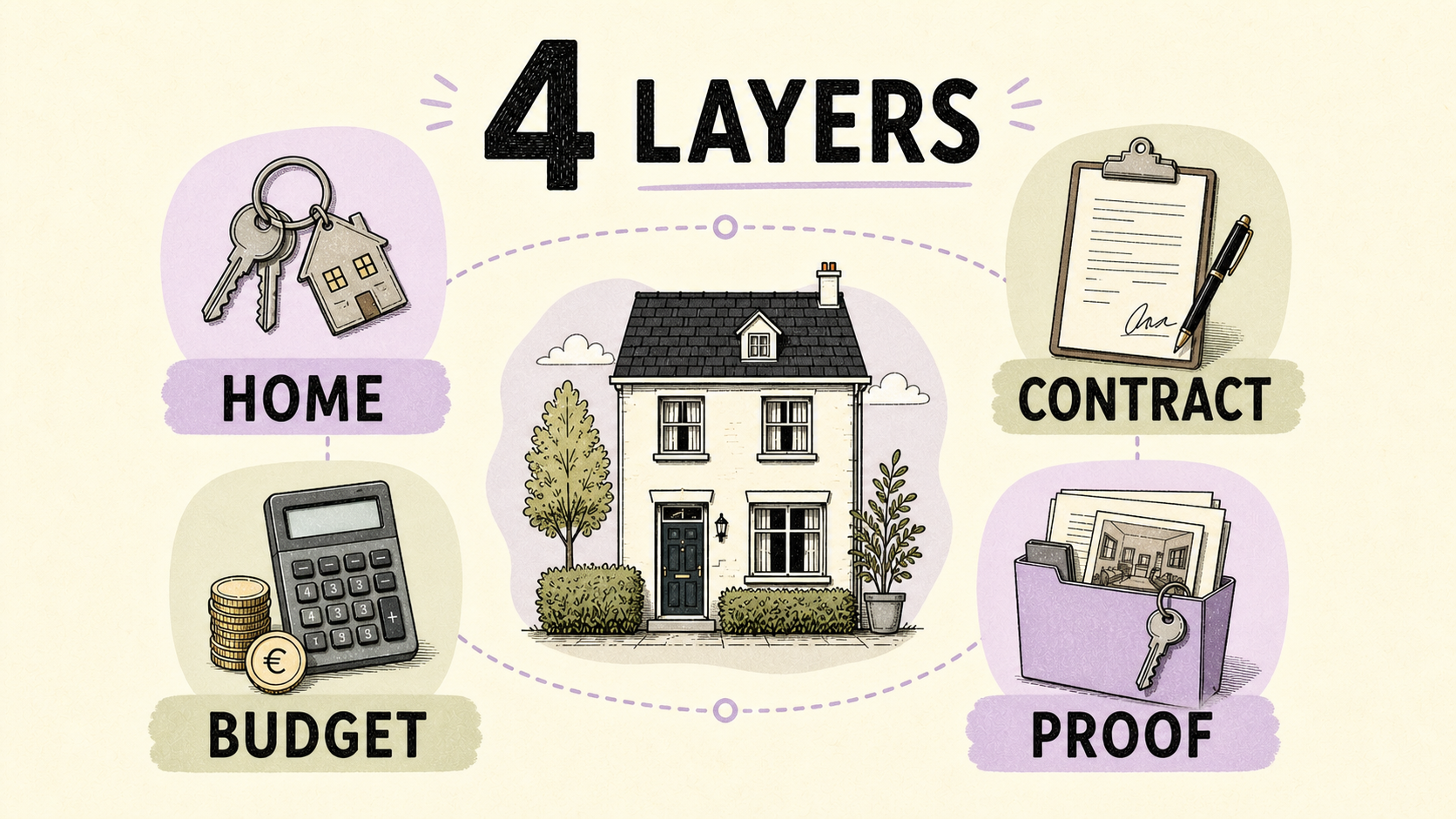 Four layers of renting your own home: home, contract, budget, and proof